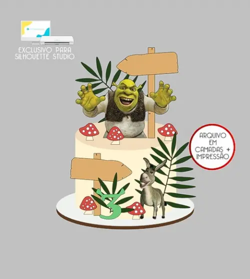 1926 - Arquivo Topo de Bolo Shrek