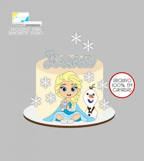 1957 - Arquivo Topo de Bolo Frozen Baby