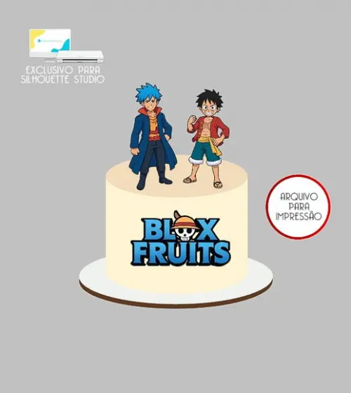 1971 - Arquivo Topo de Bolo Blox Fruits One Piece