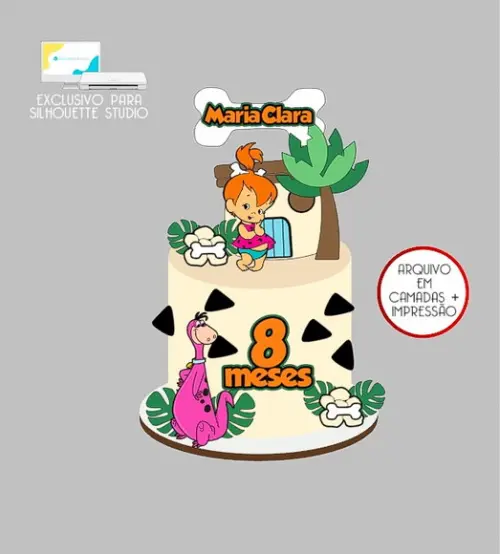 1981 - Arquivo Topo de Bolo Pedrita os Flintstones