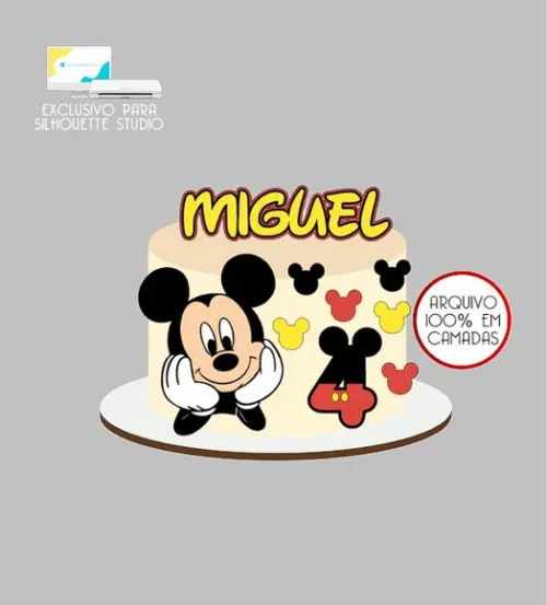 1985 - Arquivo Topo de Bolo Mickey Mouse
