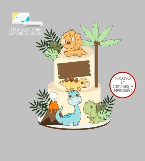 2003 - Arquivo Topo de Bolo Dinossauro Baby