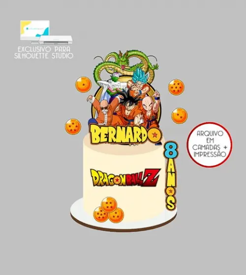 2000 - Arquivo Topo de Bolo Goku Dragon Ball Z
