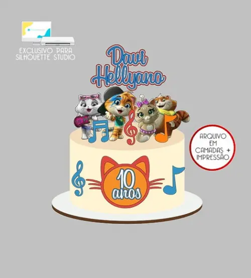 2017 - Arquivo Topo de Bolo 44 Gatos