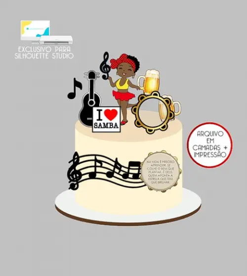 2024 - Arquivo Topo de Bolo Samba Pagode Mulher