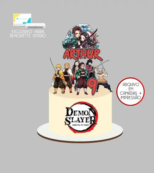 2127 - Arquivo Topo de Bolo Demon Slayer
