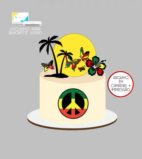 2157 - Arquivo Topo de Bolo Praia Reggae Paz
