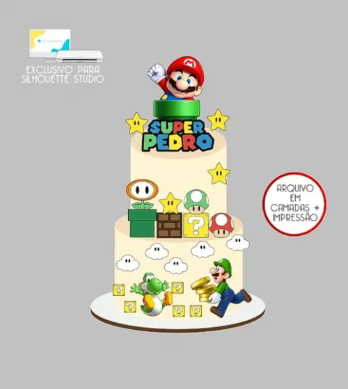 2177 - Arquivo Topo de Bolo Super Mario