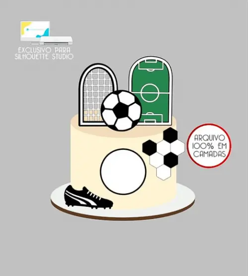 2199 - Arquivo Topo de Bolo Futebol
