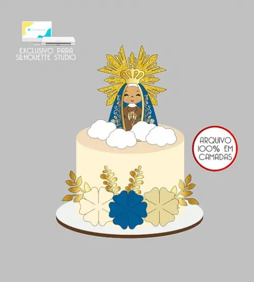 2213 - Arquivo Topo de Bolo Maria Nossa Senhora
