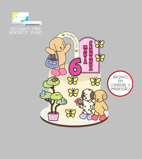2228 - Arquivo Topo de Bolo Bobbie Goods