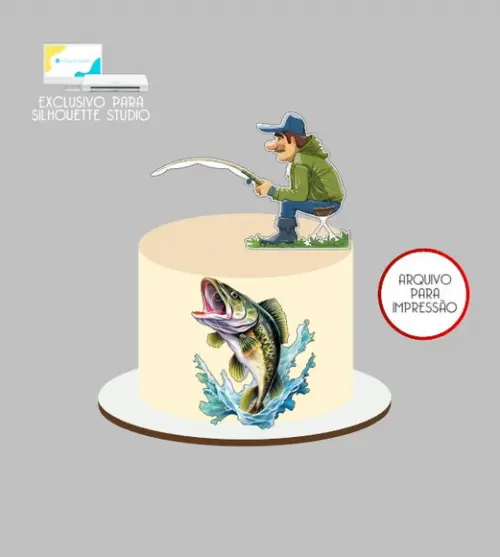 2294 - Arquivo Topo de Bolo Pescador