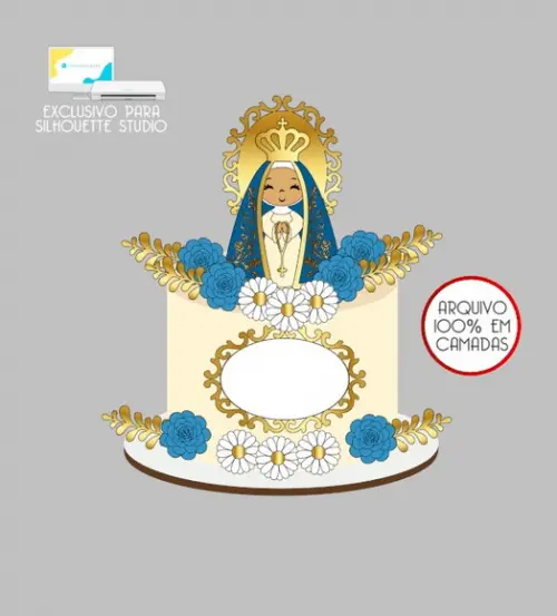 2300 - Arquivo Topo de Bolo Maria Nossa Senhora