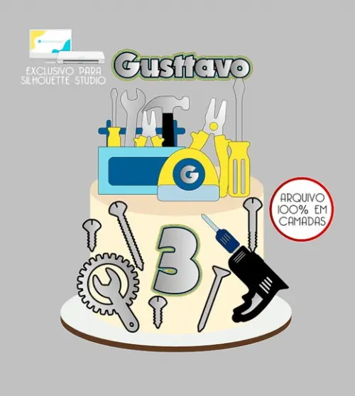232 - Arquivo Topo de Bolo Ferramentas
