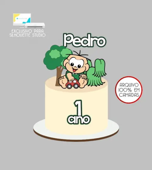 2333 - Arquivo Topo de Bolo Cebolinha