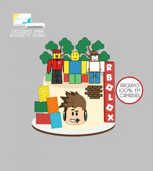 2357 - Arquivo Topo de Bolo Roblox