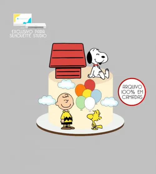 2381 - Arquivo Topo de Bolo Snoopy