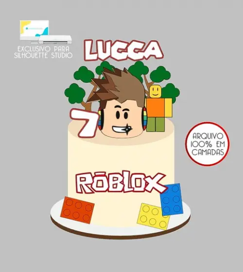 244 - Arquivo Topo de Bolo Roblox