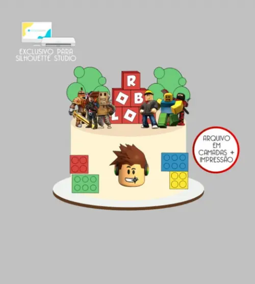 2466 - Arquivo Topo de Bolo Roblox