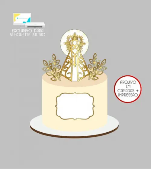 2548 - Arquivo Topo de Bolo Nossa Senhora Espírito Santo