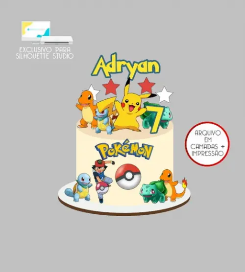 2603 - Arquivo Topo de Bolo Pokémon