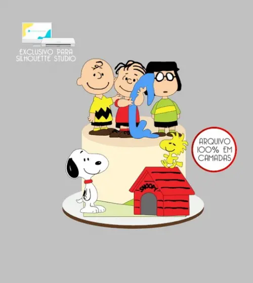 2629 - Arquivo Topo de Bolo Snoopy