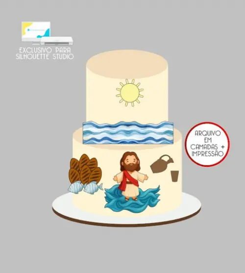 2657 - Arquivo Topo de Bolo Jesus Deus de Milagres