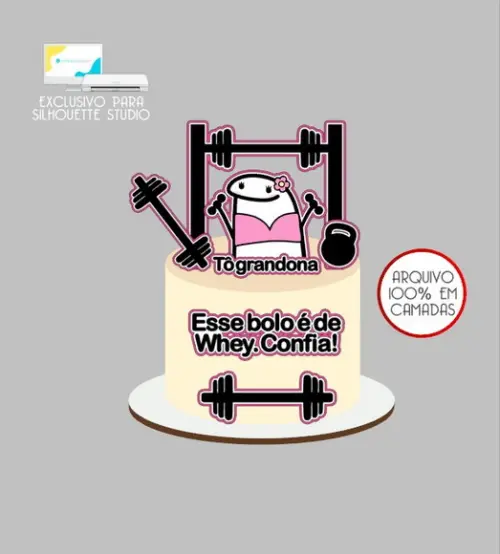 2675 - Arquivo Topo de Bolo Bento Flork Tô Grandona