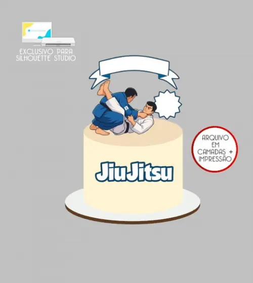 2695 - Arquivo Topo de Bolo Jiu-jítsu
