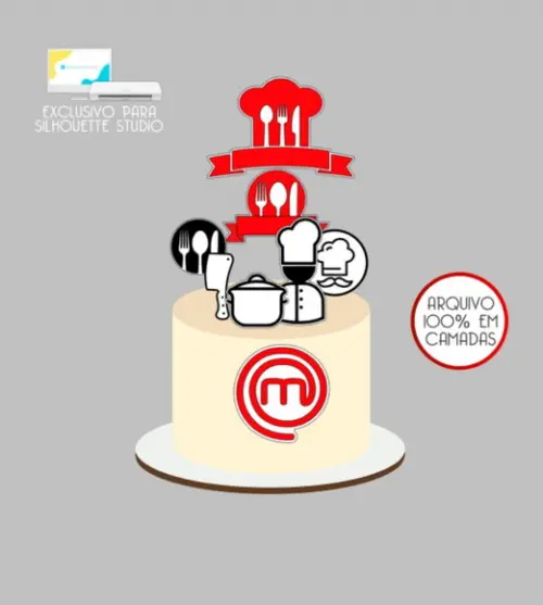 2703 - Arquivo Topo de Bolo Masterchef