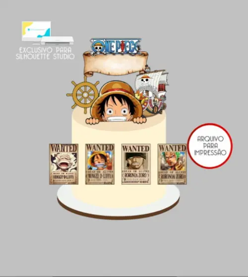 2754 - Arquivo Topo de Bolo One Piece