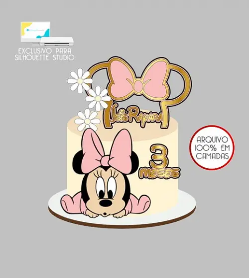 284 - Arquivo Topo de Bolo Minnie Baby