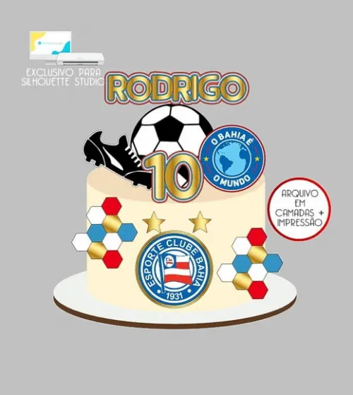 292 - Arquivo Topo de Bolo Futebol Esporte Clube Bahia