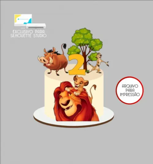 2931 - Arquivo Topo de Bolo o Rei Leão Simba