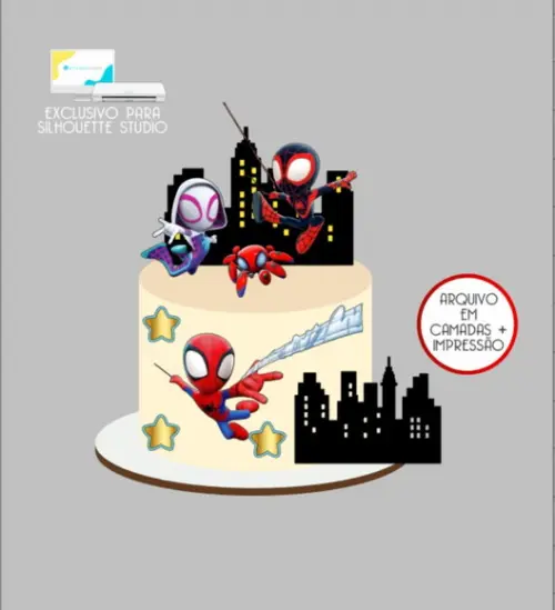 2974 - Arquivo Topo de Bolo Spidey Homem Aranha