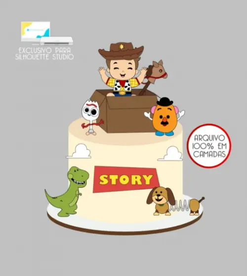 3028 - Arquivo Topo de Bolo Toy Story Baby