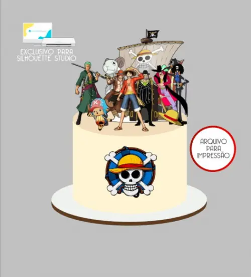 3091 - Arquivo Topo de Bolo One Piece