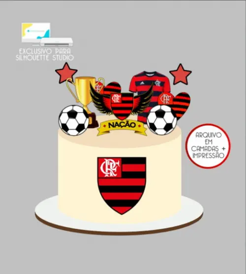 3087 - Arquivo Topo de Bolo Flamengo