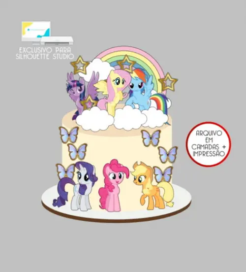 3116 - Arquivo Topo de Bolo My Little Pony