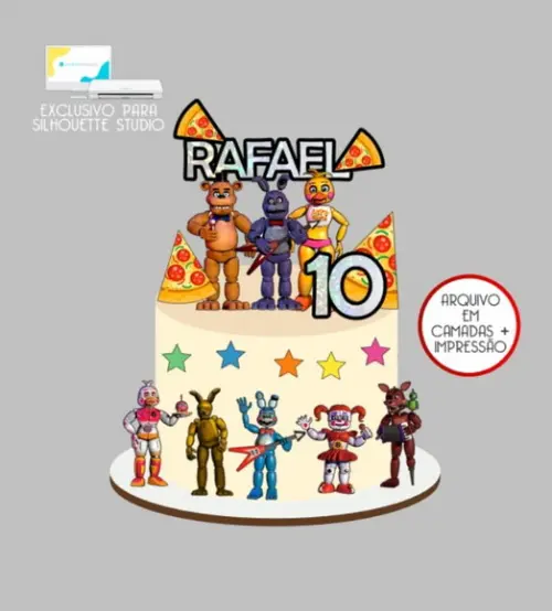 3280 - Arquivo Topo de Bolo Five Nights At Freddy's