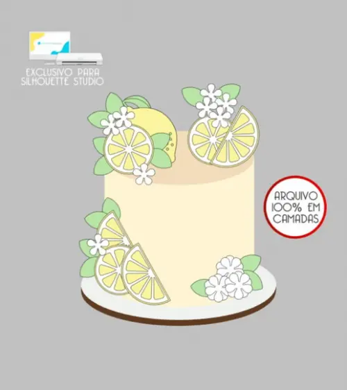 3286 - Arquivo Topo de Bolo Limão Siciliano