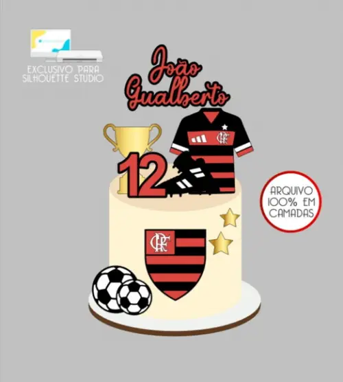 3303 - Arquivo Topo de Bolo Flamengo