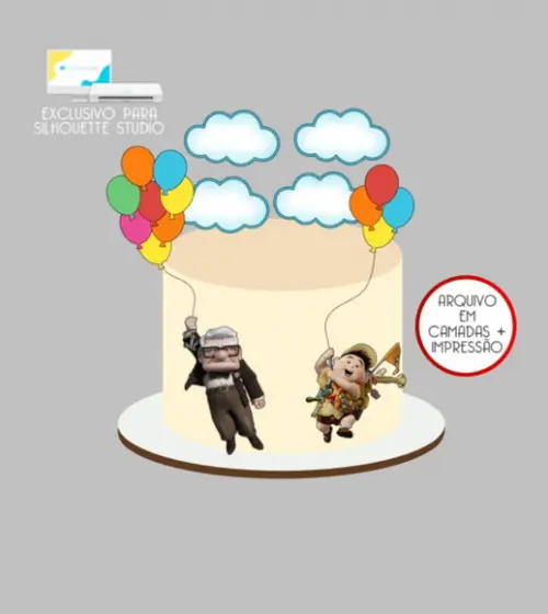 3357 - Arquivo Topo de Bolo Up Altas Aventuras
