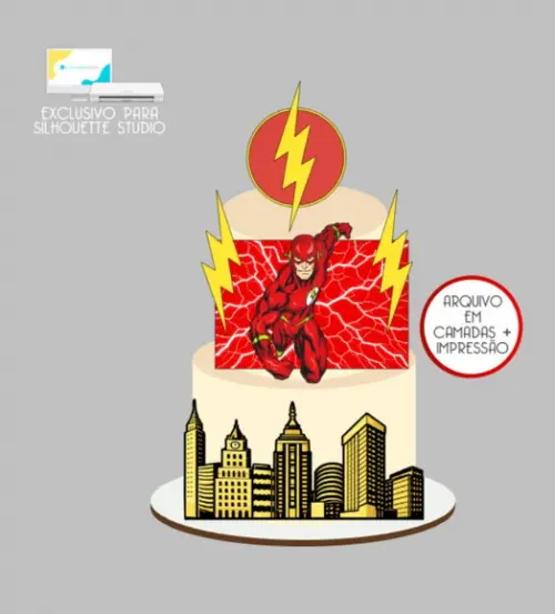 3369 - Arquivo Topo de Bolo Flash