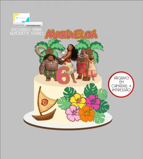 3390 - Arquivo Topo de Bolo Moana Flores