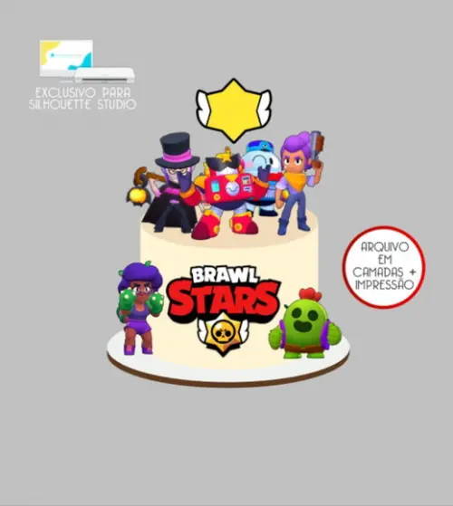 3402 - Arquivo Topo de Bolo Brawl Stars