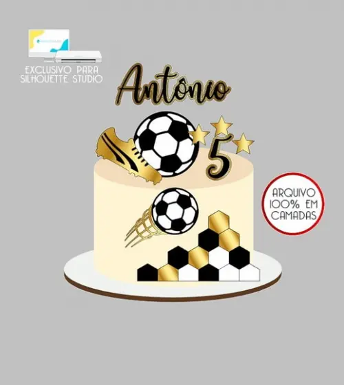 341 - Arquivo Topo de Bolo Futebol