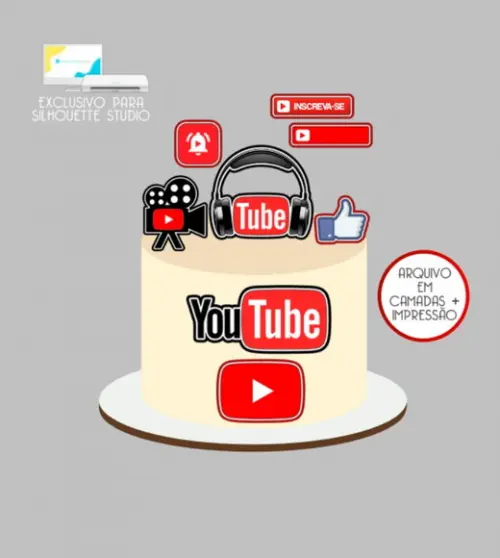 3510 - Arquivo Topo de Bolo Youtube