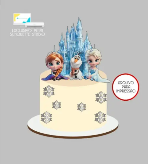3524 - Arquivo Topo de Bolo Frozen Baby