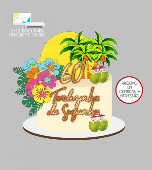 357 - Arquivo Topo de Bolo Praia Tardezinha